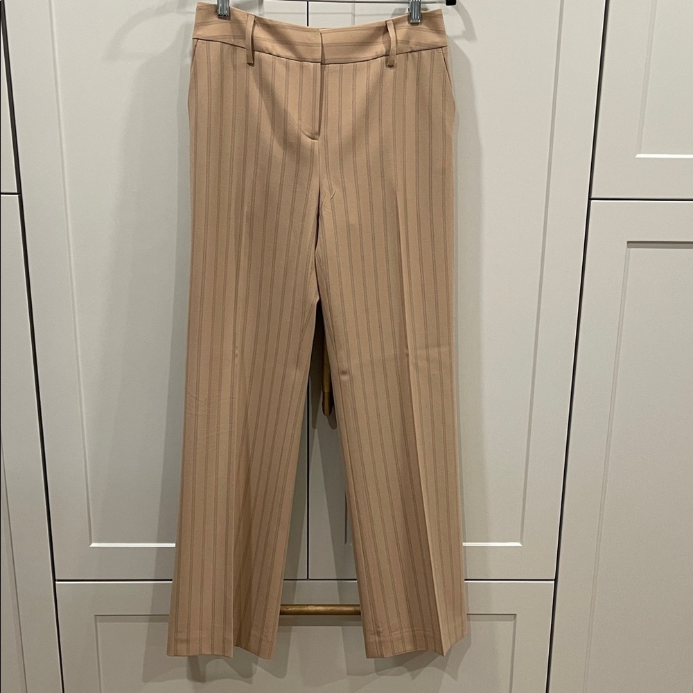 Fully Lined Tan Striped Trousers